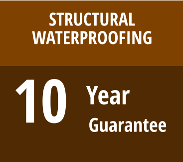 10  Guarantee  Year  STRUCTURAL WATERPROOFING